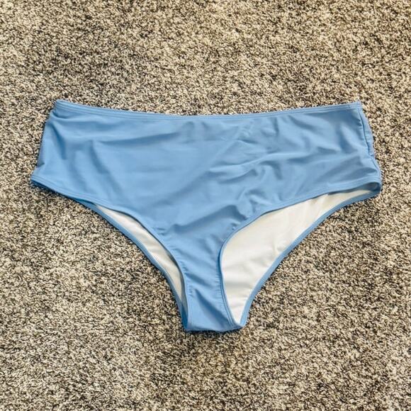 Shein Blue and Orange 2 Piece Swim Dress Plus Size 4XL - Picture 4 of 8